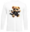 Лонгслив Ведмедик з пістолетом Белый фото