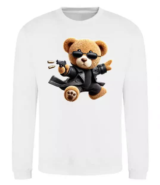 Свитшот Ведмедик з пістолетом Белый фото
