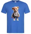 Чоловіча футболка Ведмедик зі скейтбордом Яскраво-синій фото
