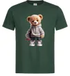 Чоловіча футболка Ведмедик зі скейтбордом Темно-зелений фото