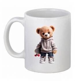 Чашка керамическая Ведмедик зі скейтбордом