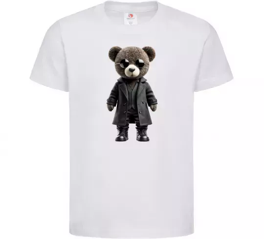 Детская футболка Ведмедик в плащі Белый фото