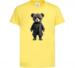 Детская футболка Ведмедик в плащі Лимонный фото
