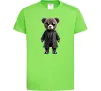 Детская футболка Ведмедик в плащі Лаймовый фото