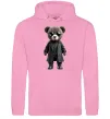 Чоловіча толстовка (худі) Ведмедик в плащі Рожевий фото