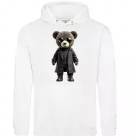 Мужская толстовка (худи) Ведмедик в плащі Белый фото