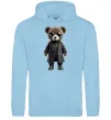 Чоловіча толстовка (худі) Ведмедик в плащі Блакитний фото