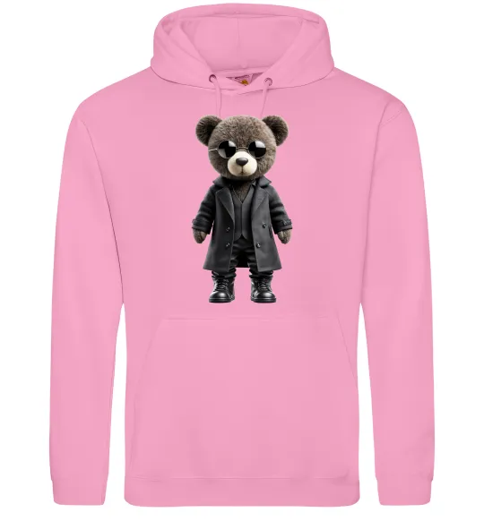 Жіноча толстовка (худі) Ведмедик в плащі Рожевий фото