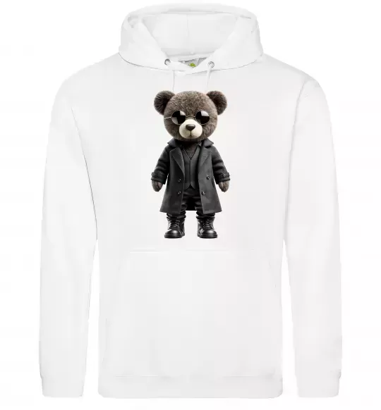 Женская толстовка (худи) Ведмедик в плащі Белый фото