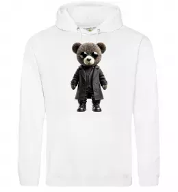 Женская толстовка (худи) Bear pink Черный фото