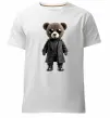 Чоловіча преміум футболка Ведмедик в плащі Білий фото