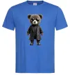 Чоловіча футболка Ведмедик в плащі Яскраво-синій фото