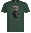 Чоловіча футболка Ведмедик в плащі Темно-зелений фото