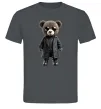 Чоловіча футболка Ведмедик в плащі Графіт фото