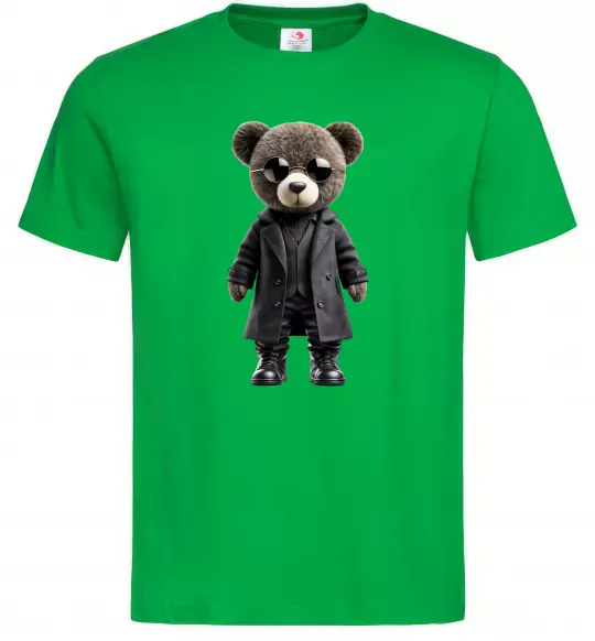 Чоловіча футболка Ведмедик в плащі Зелений фото