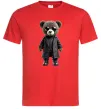 Чоловіча футболка Ведмедик в плащі Червоний фото