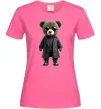 Жіноча футболка Ведмедик в плащі Яскраво-рожевий Жіноча футболка Ведмедик в плащі Яскраво-рожевий фото