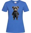 Жіноча футболка Ведмедик в плащі Яскраво-синій Жіноча футболка Ведмедик в плащі Яскраво-синій фото