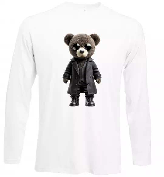 Лонгслив Ведмедик в плащі Белый фото