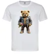 Мужская футболка Ведмедик з квітами Белый фото