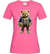 Жіноча футболка Ведмедик з квітами Яскраво-рожевий Жіноча футболка Ведмедик з квітами Яскраво-рожевий фото