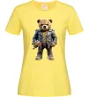 Жіноча футболка Ведмедик з квітами Лимонний Жіноча футболка Ведмедик з квітами Лимонний фото