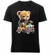 Мужская премиум футболка Ведмедик на машинці Черный фото