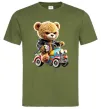 Мужская футболка Ведмедик на машинці Оливковый Мужская футболка Ведмедик на машинці Оливковый фото