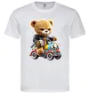 Мужская футболка Ведмедик на машинці Белый Мужская футболка Ведмедик на машинці Белый фото