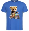 Мужская футболка Ведмедик на машинці Ярко-синий Мужская футболка Ведмедик на машинці Ярко-синий фото