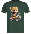 Мужская футболка Ведмедик на машинці Темно-зеленый Мужская футболка Ведмедик на машинці Темно-зеленый фото