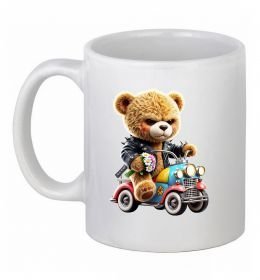 Чашка керамічна Ведмедик на машинці Чашка керамічна Ведмедик на машинці
