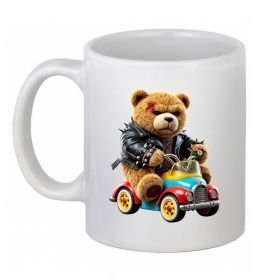 Чашка керамическая Ведмедик на машині