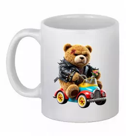 Чашка керамическая Relaxed bear Белый фото Чашка керамическая Relaxed bear Белый фото