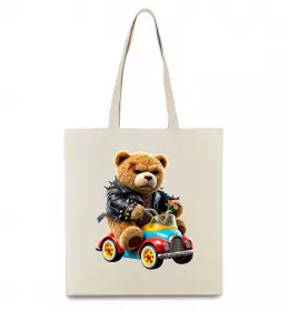 Еко-сумка Relaxed bear Чорний фото