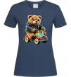 Женская футболка Ведмедик на машині Темно-синий Женская футболка Ведмедик на машині Темно-синий фото