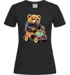 Женская футболка Ведмедик на машині Черный Женская футболка Ведмедик на машині Черный фото