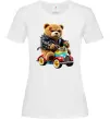 Женская футболка Ведмедик на машині Белый Женская футболка Ведмедик на машині Белый фото