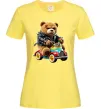 Женская футболка Ведмедик на машині Лимонный Женская футболка Ведмедик на машині Лимонный фото