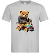 Мужская футболка Ведмедик на машині Серый Мужская футболка Ведмедик на машині Серый фото