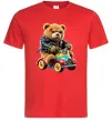 Мужская футболка Ведмедик на машині Красный Мужская футболка Ведмедик на машині Красный фото