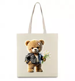 Еко-сумка Relaxed bear Чорний фото