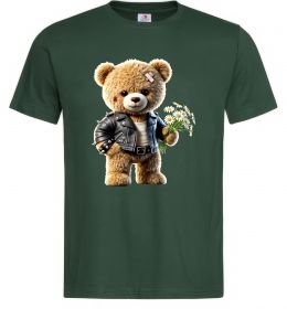 Чоловіча футболка Ведмедик з букетом квітів Чоловіча футболка Ведмедик з букетом квітів