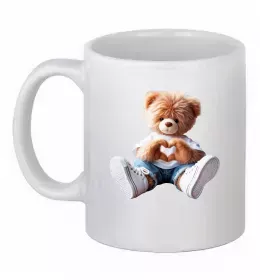 Чашка керамическая Relaxed bear Белый фото Чашка керамическая Relaxed bear Белый фото
