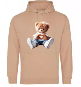 Женская толстовка (худи) Bear pink Черный фото