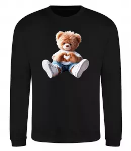 Свитшот Relaxed bear Черный фото Свитшот Relaxed bear Черный фото