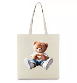 Еко-сумка Relaxed bear Чорний фото