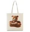 Еко-сумка Ведмедик зі складеними руками Бежевий фото