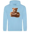 Мужская толстовка (худи) Ведмедик зі складеними руками Голубой фото