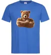 Чоловіча футболка Ведмедик зі складеними руками Яскраво-синій фото